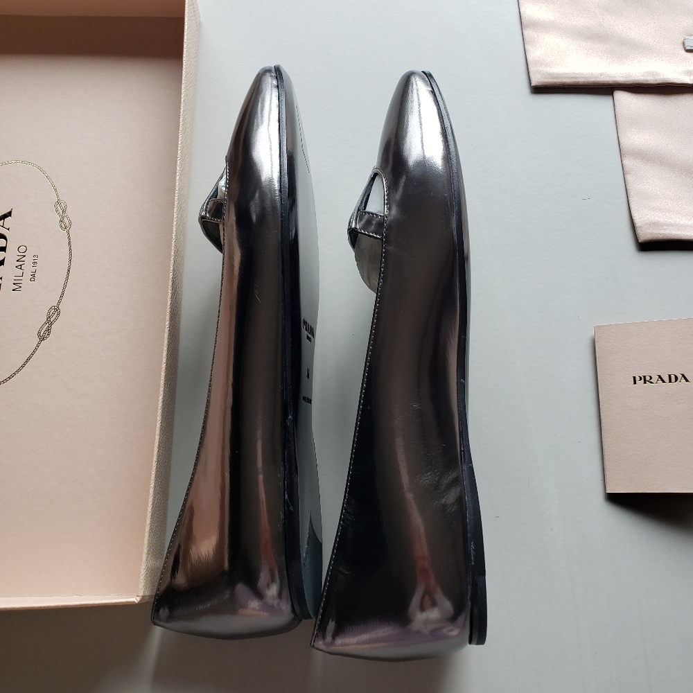 Prada sz36 flats (Anthracite+Chrome) - Picture 5 of 11
